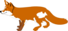 Orange Fox Side View Clip Art